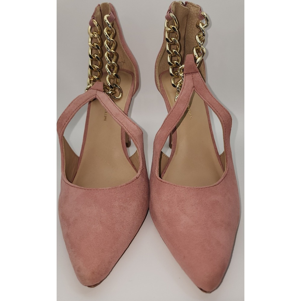Antonio Melani Pink Suede Chain Ankle Strap Pointed Toe Pumps 9.5M